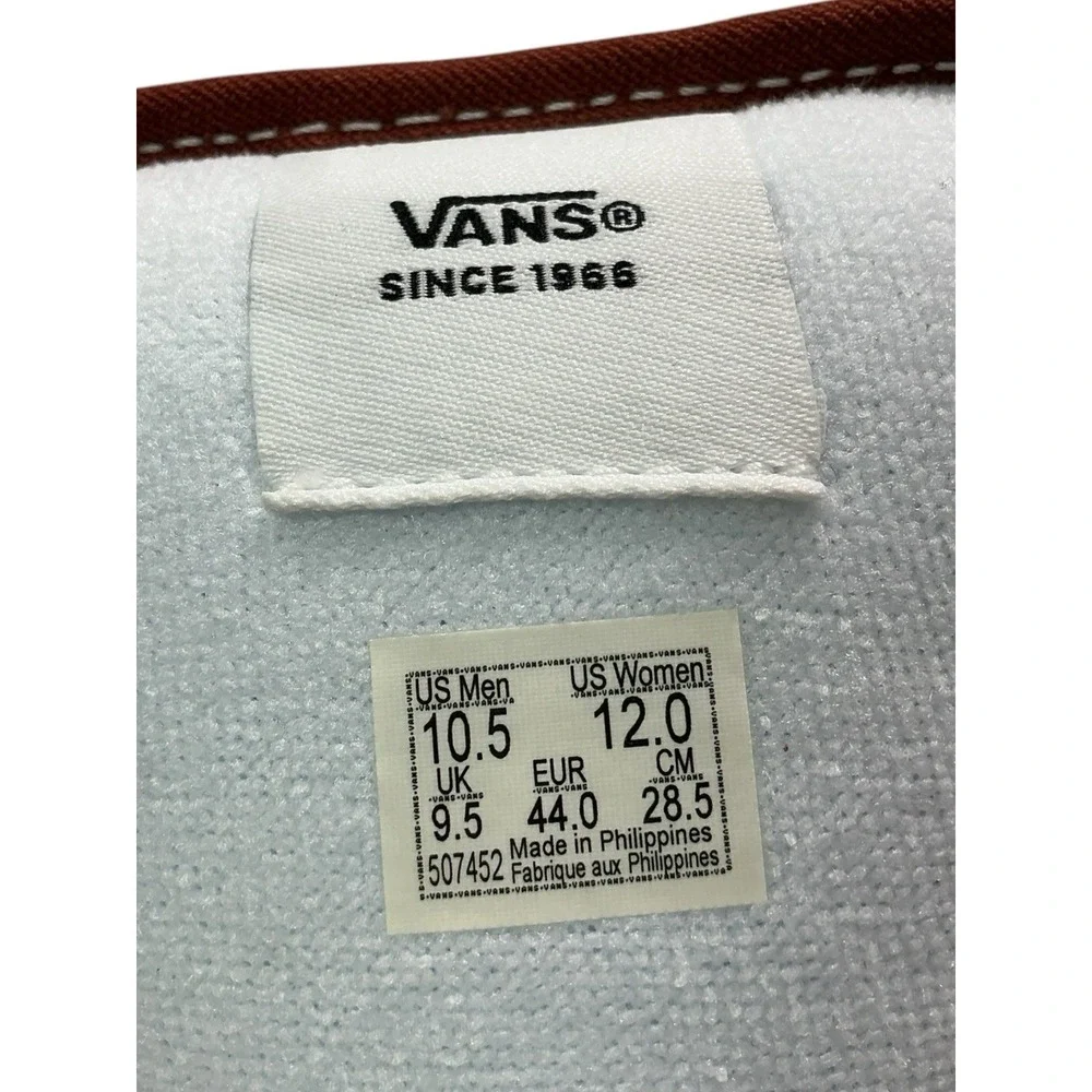 Vans Kun Skool Color Theory Rust Bronze Sneakers VN000D22FSB Men's Size 10.5